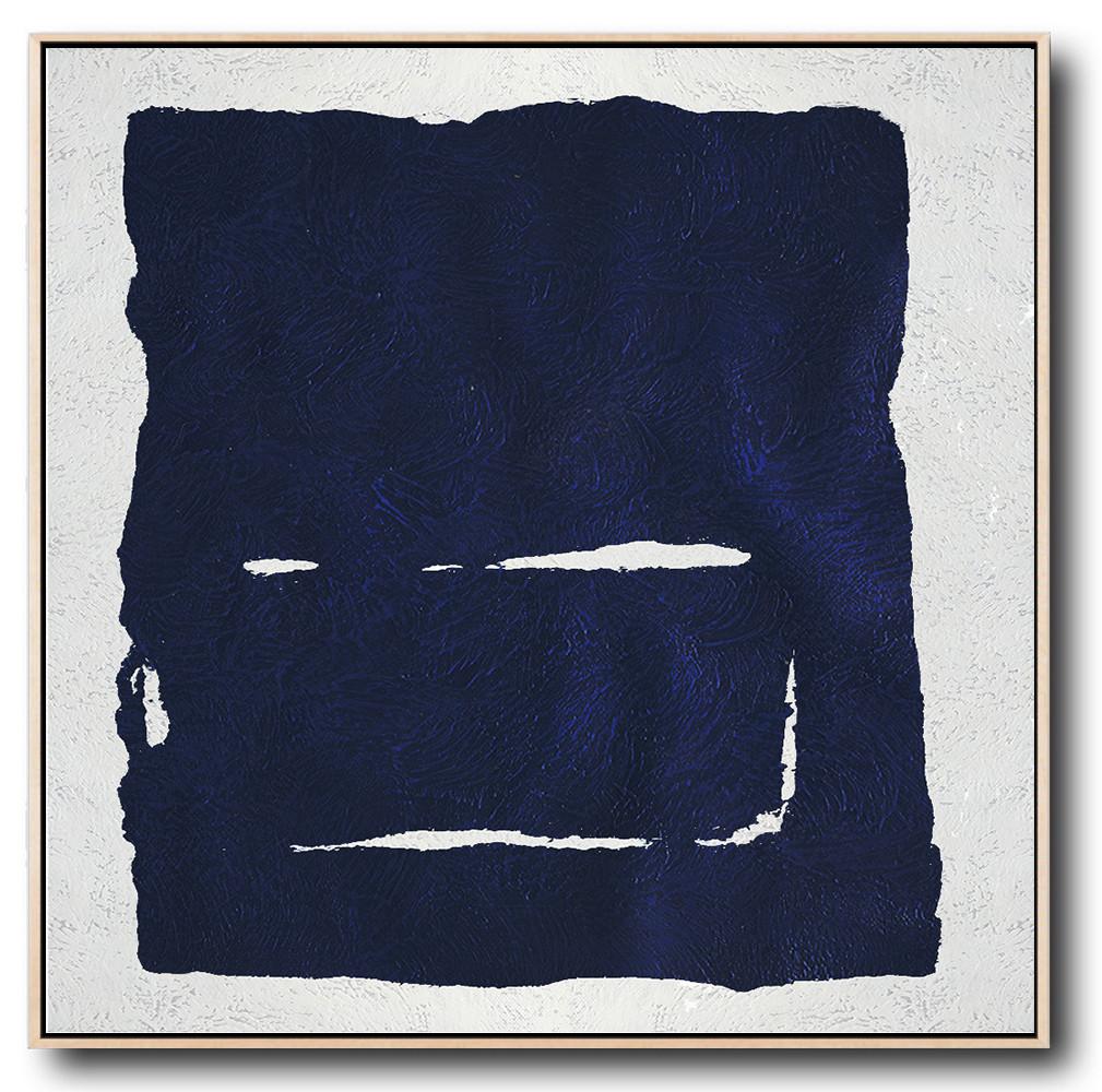 Navy Blue Minimalist Painting #NV126A